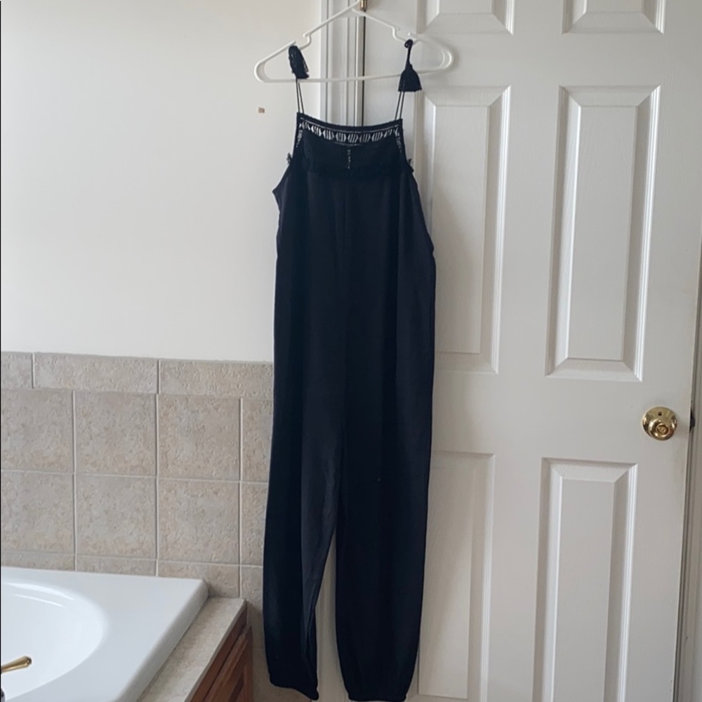 Madewell 97 raw silk drop crotch jumpsuit S
